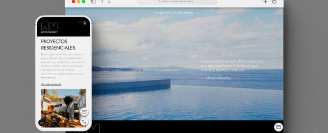 Image of the website and the mobile version of Alfonso Morales