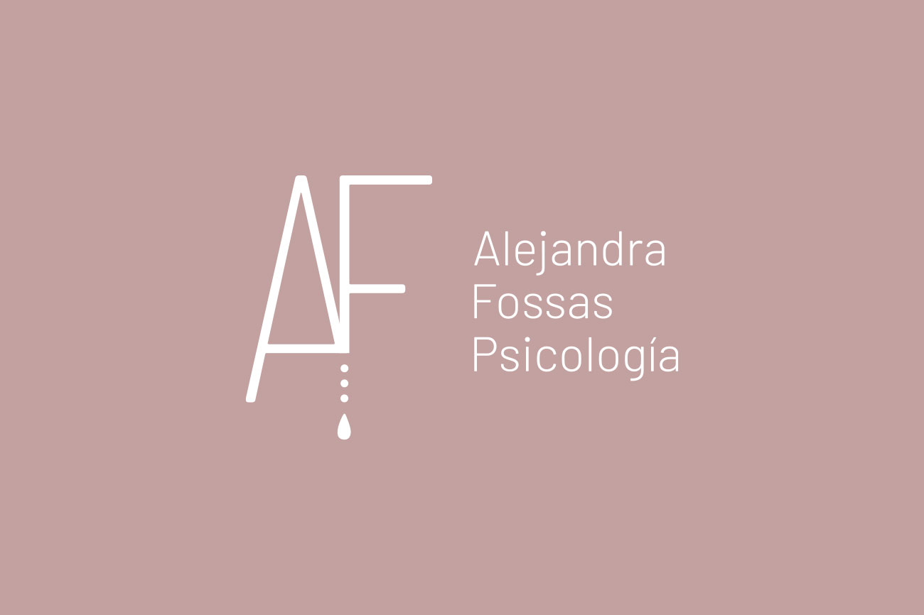 Image of the negative version of Alejandra Fossas's logo