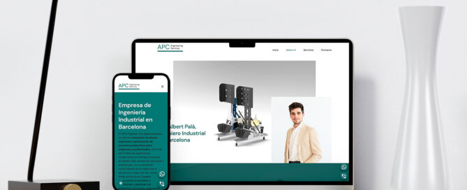 Imagen de la versión movil y portátil de la web de APC Engineer