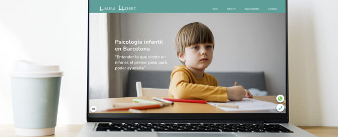 Imagen de la versión escritorio de la web de Laura Llobet