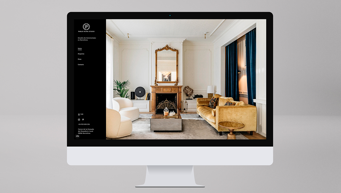 Imagen de la versión escritorio de la web de Pablo Peyra