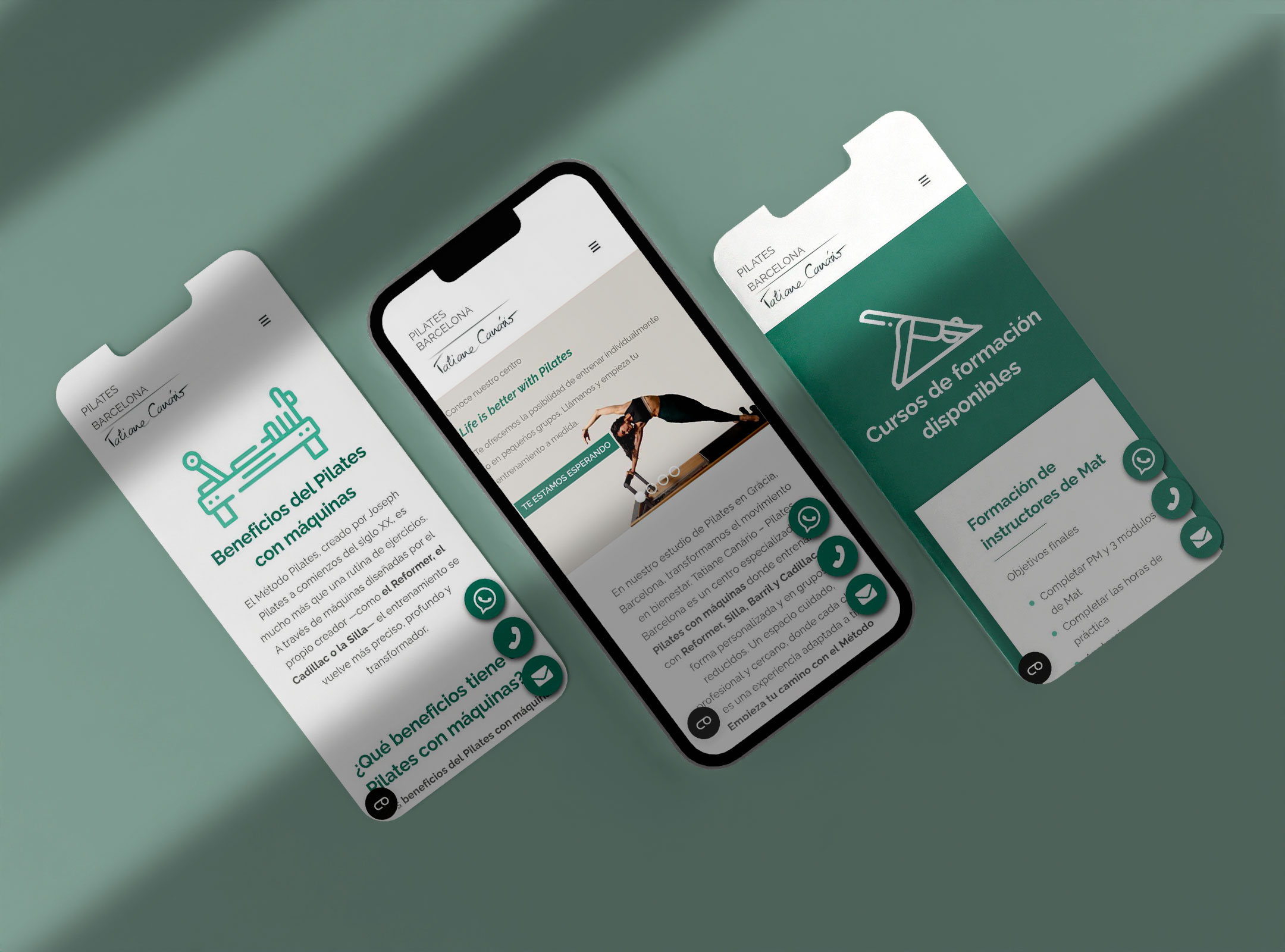 Image of the mobile version of Tatiane Canari's website