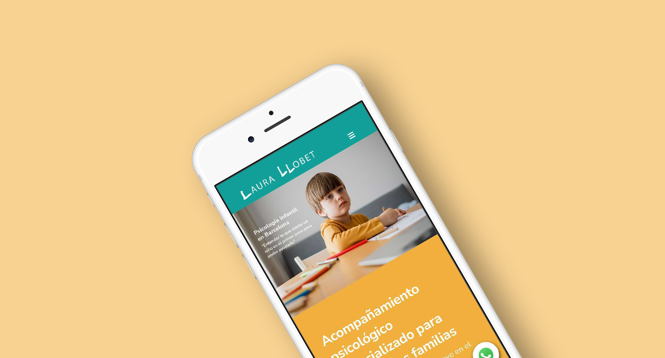 Imagen de la versión móvil de la web de Laura Llobet