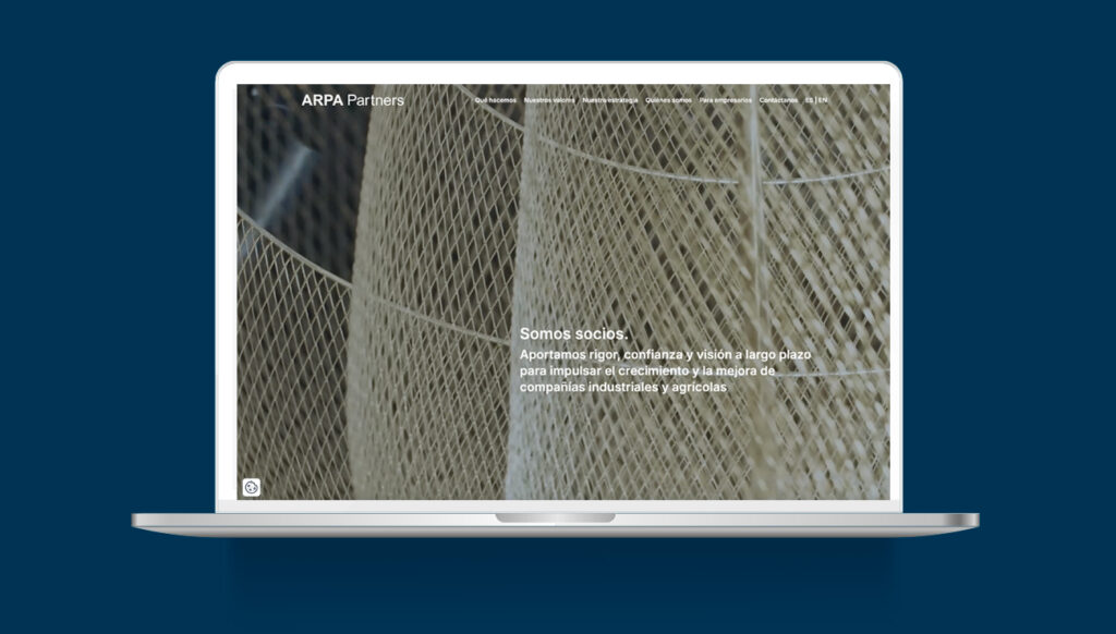 Image of the desktop version of the ARPA Partners website