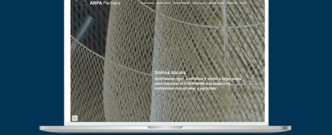 Image of the desktop version of the ARPA Partners website